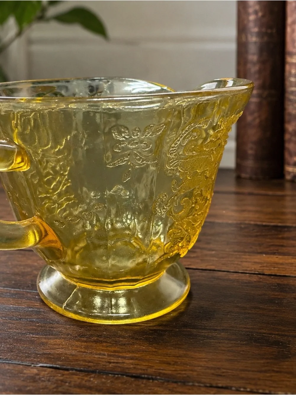Vintage Amber Depression Glass Madrid Pattern 5 Pc Lot